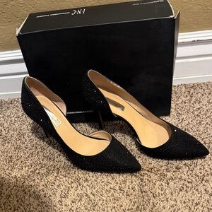 INC International Concepts Black Sparkle Heels